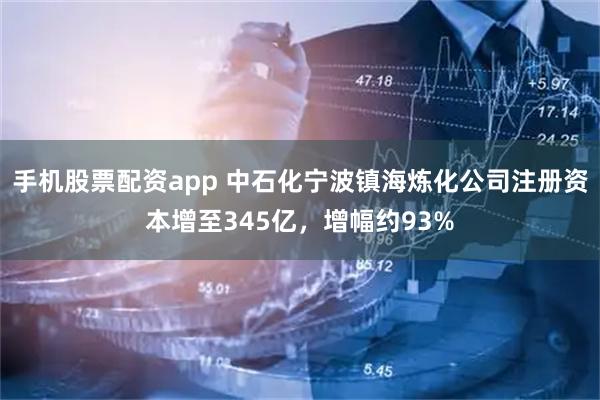 手机股票配资app 中石化宁波镇海炼化公司注册资本增至345亿,增幅约93%